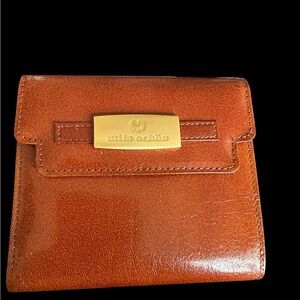 🧡FREE 👀 GIVEAWAY MILLA SCHON  LEATHER COIN PURSE WRISTLET WALLET GIVVY 👀🧡